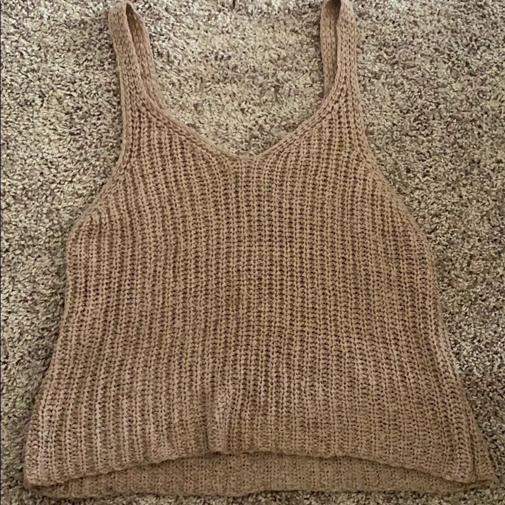 Light pink sweater tank top